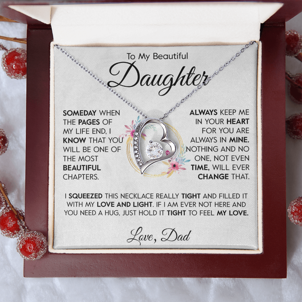 To My Beautiful Daughter from Dad "Most Beautiful Chapter" Necklace