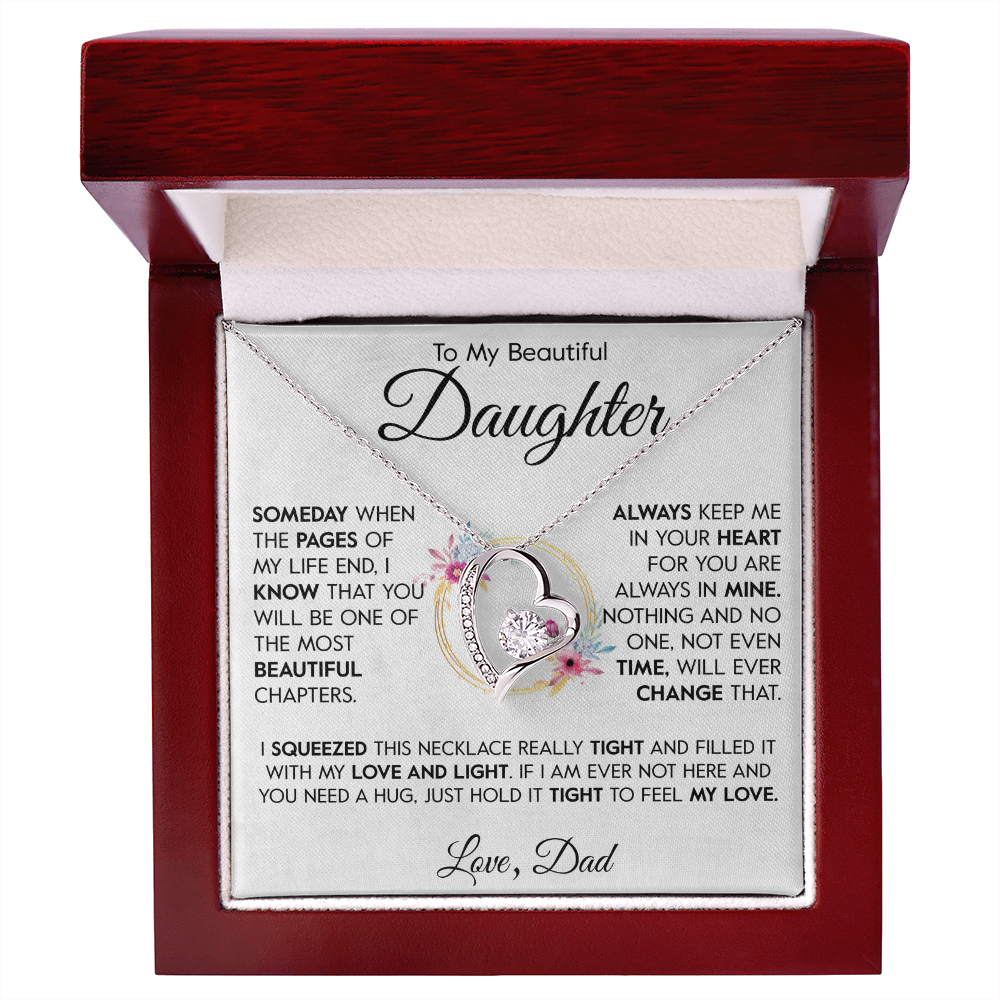 To My Beautiful Daughter from Dad "Most Beautiful Chapter" Necklace