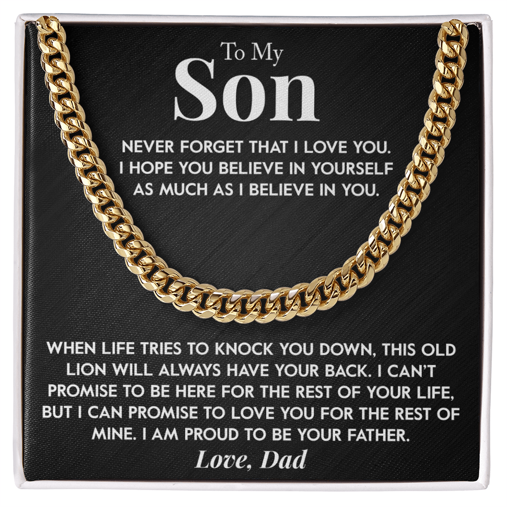 To My Son from Dad "This Old Lion" Chain Necklace