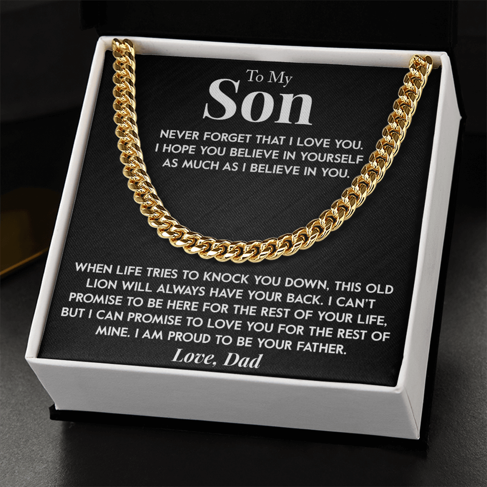 To My Son from Dad "This Old Lion" Chain Necklace