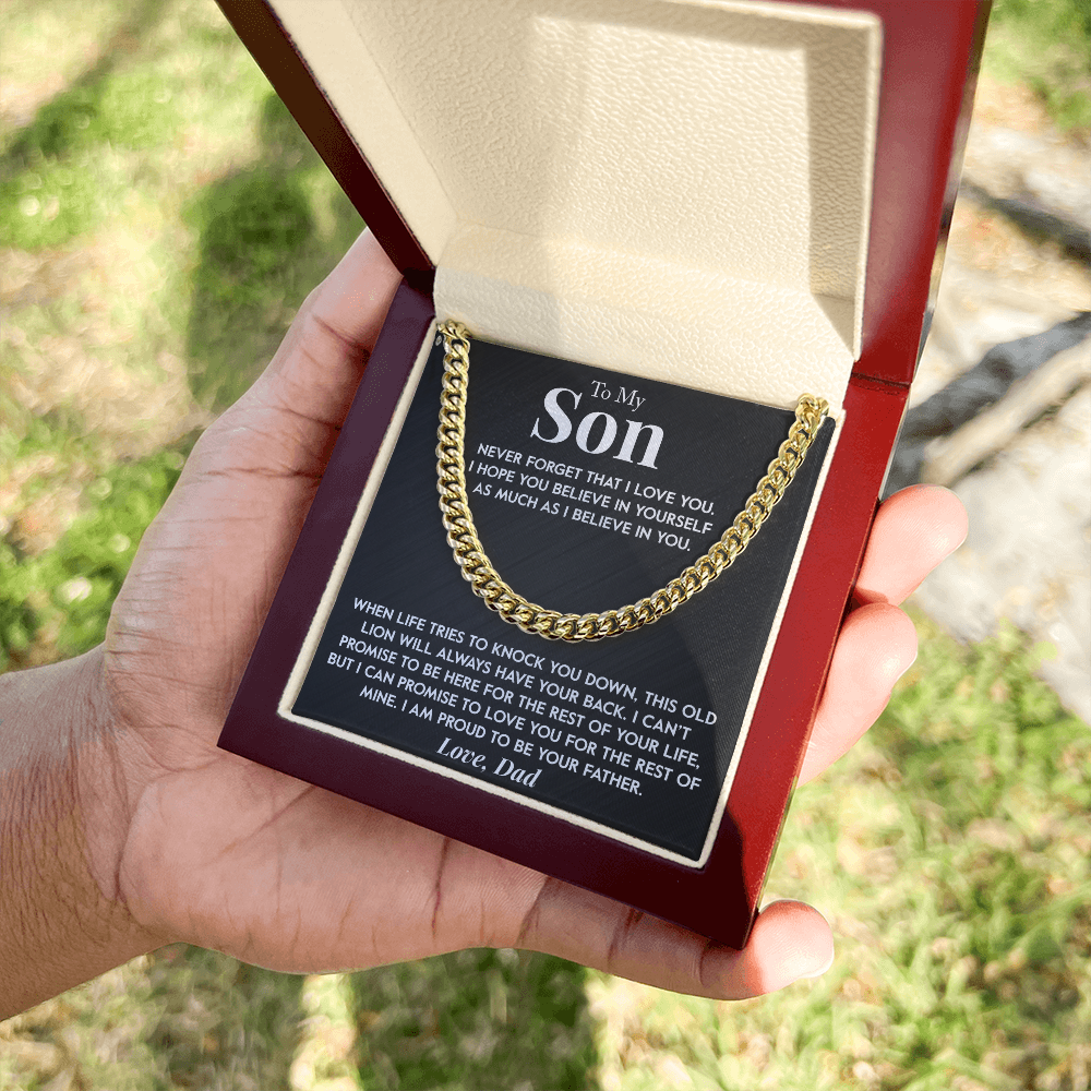To My Son from Dad "This Old Lion" Chain Necklace