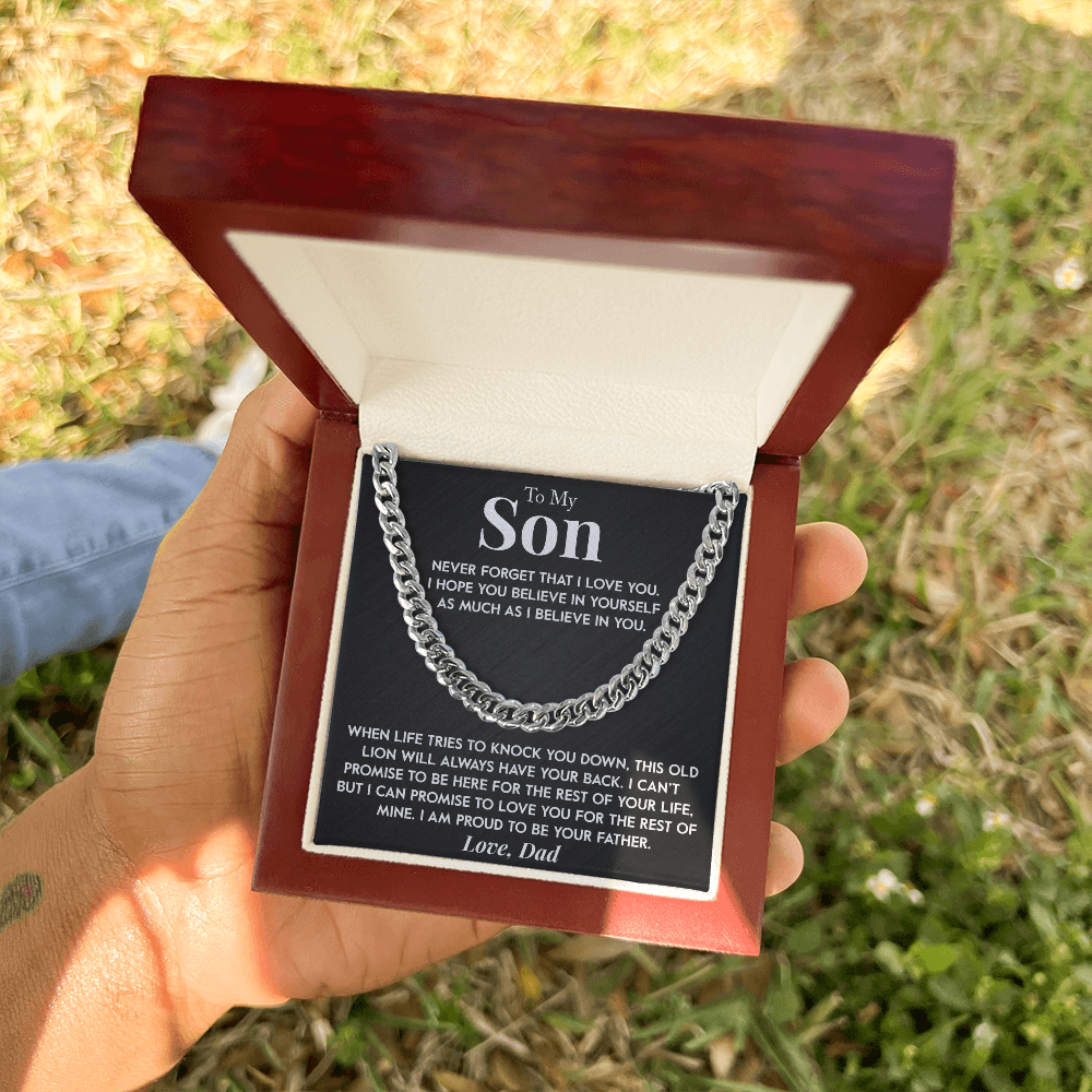 To My Son from Dad "This Old Lion" Chain Necklace