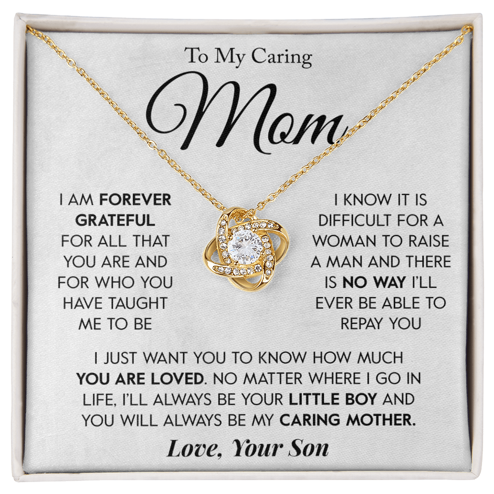 Gift for Mom from Son "Forever Grateful" Necklace