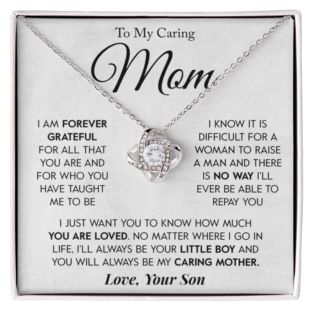 Gift for Mom from Son "Forever Grateful" Necklace