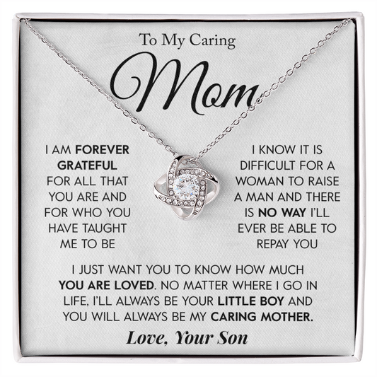 Gift for Mom from Son "Forever Grateful" Necklace