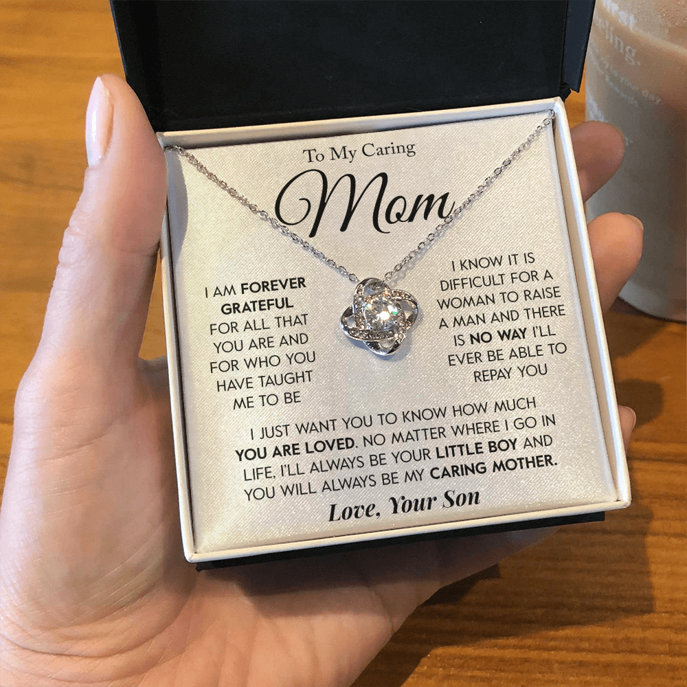 Gift for Mom from Son "Forever Grateful" Necklace