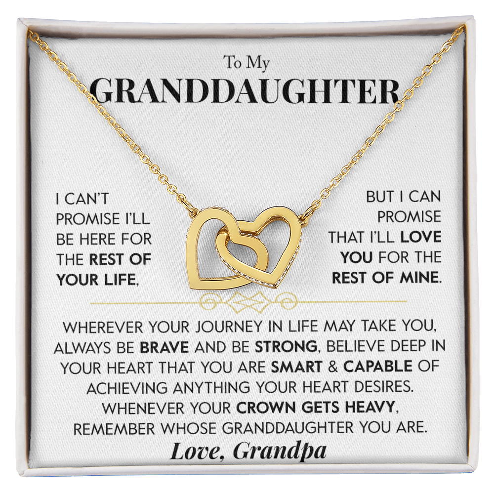 To My Granddaughter from Grandpa "Rest of your Life" Necklace