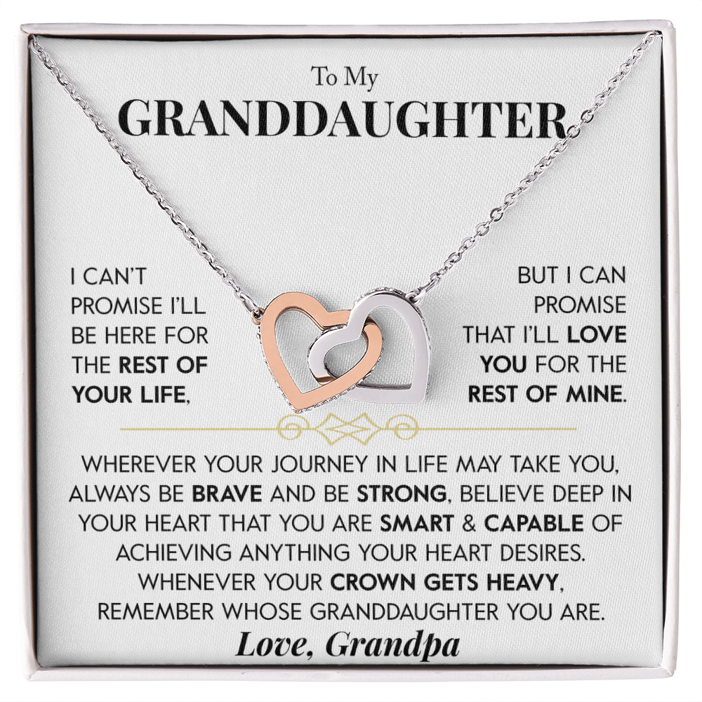 To My Granddaughter from Grandpa "Rest of your Life" Necklace