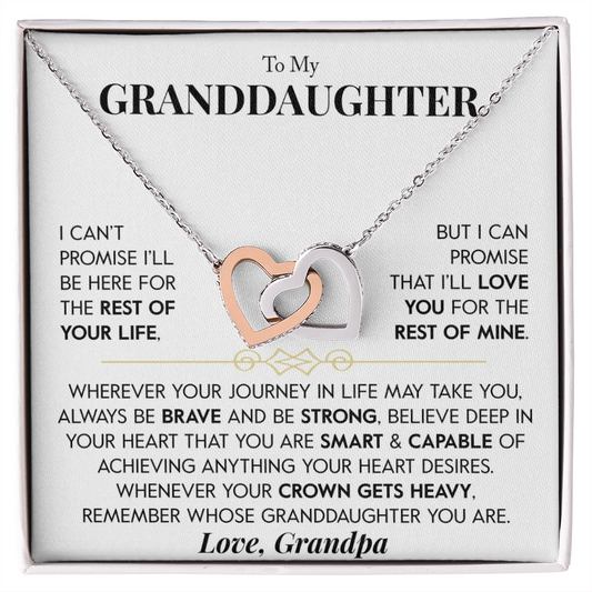 To My Granddaughter from Grandpa "Rest of your Life" Necklace