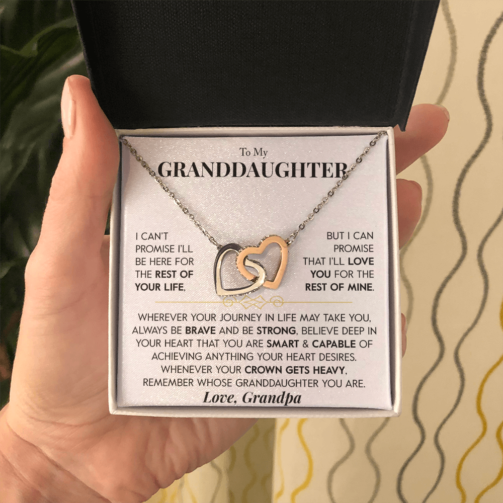 To My Granddaughter from Grandpa "Rest of your Life" Necklace