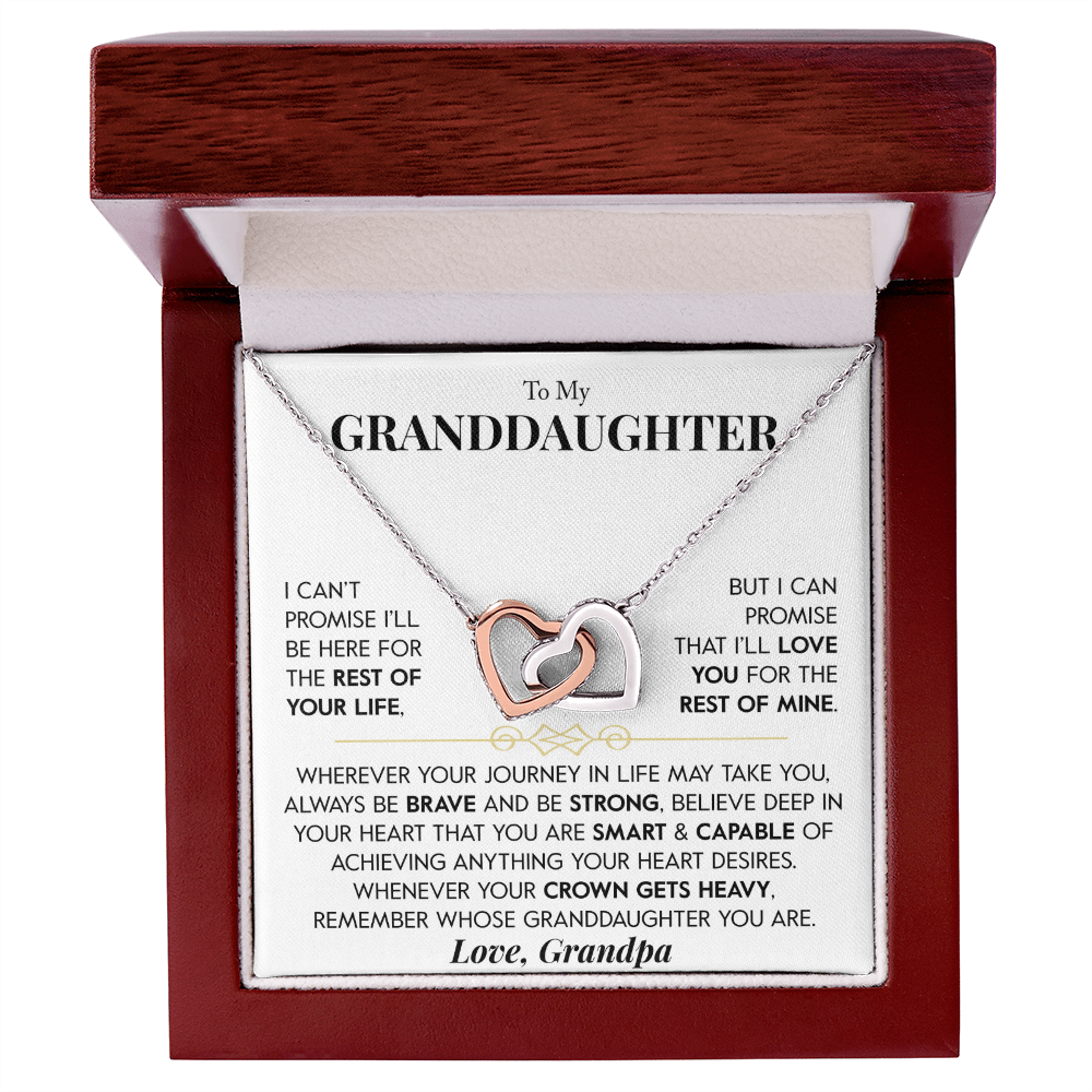 To My Granddaughter from Grandpa "Rest of your Life" Necklace