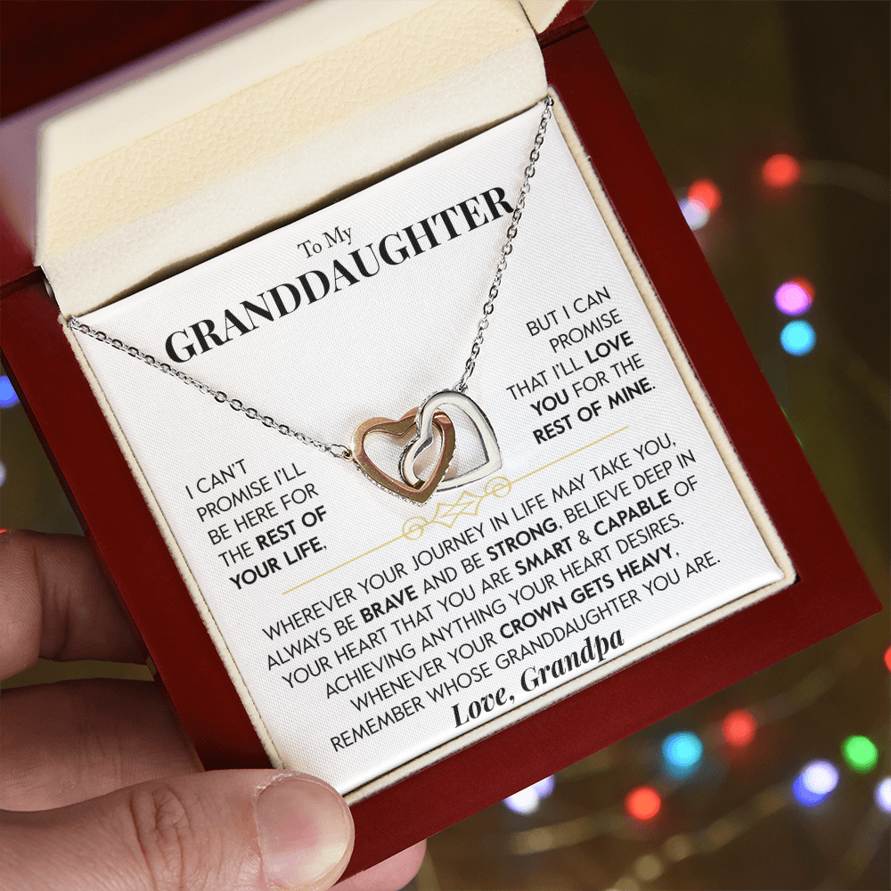 To My Granddaughter from Grandpa "Rest of your Life" Necklace