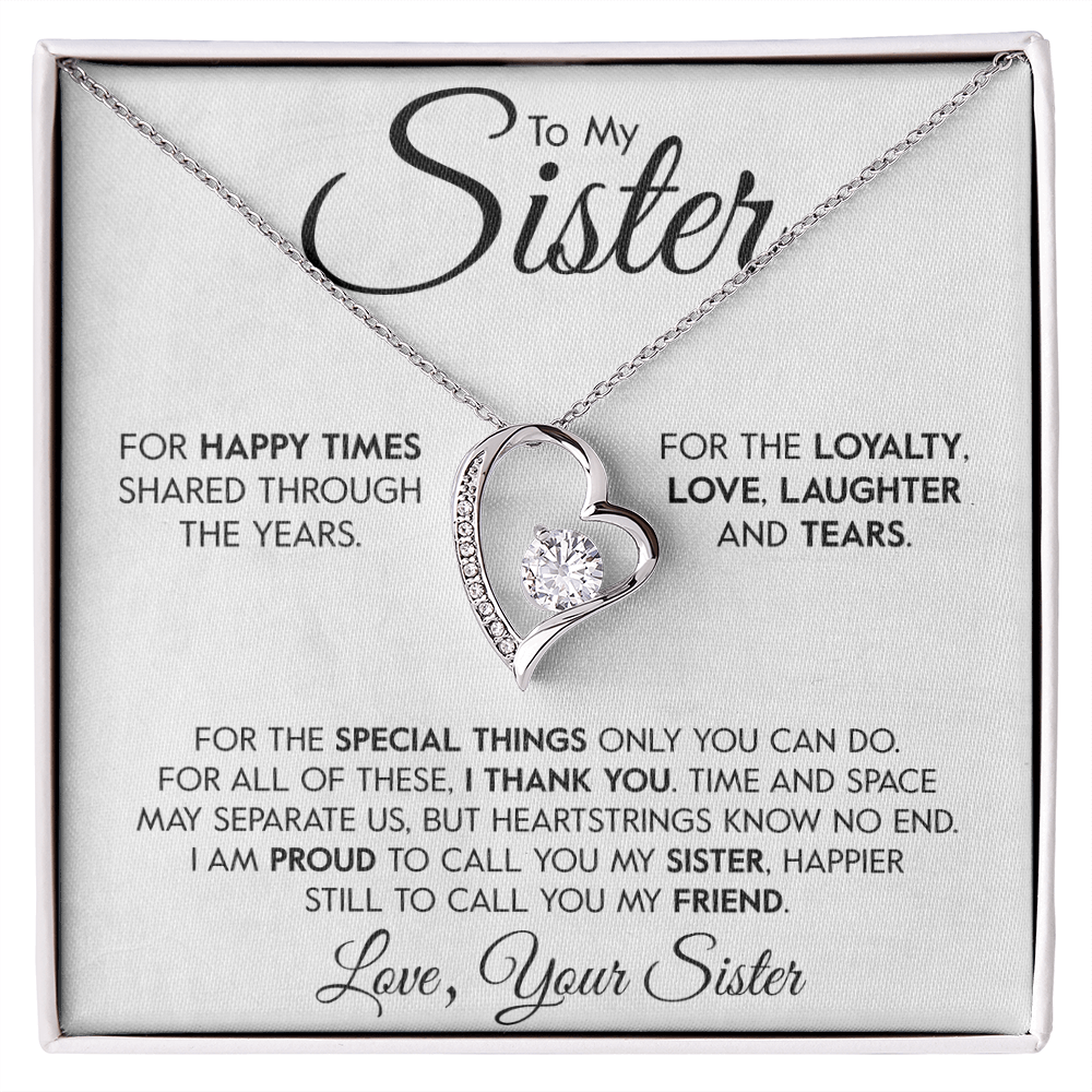 To My Sister "Special Things" Necklace