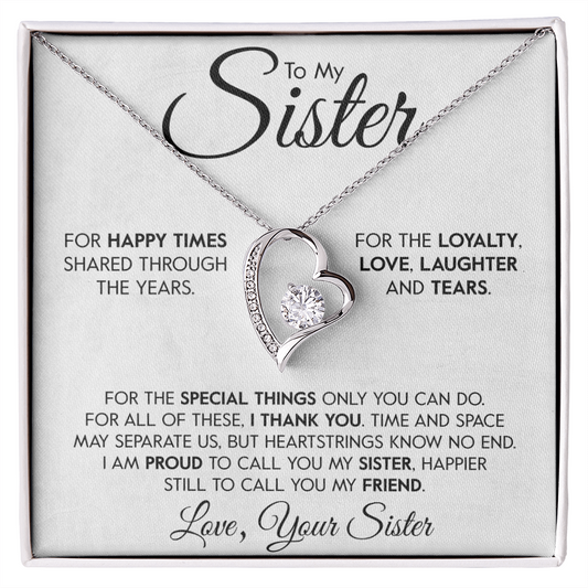 To My Sister "Special Things" Necklace