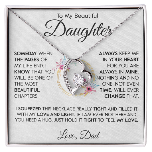 To My Beautiful Daughter from Dad "Most Beautiful Chapter" Necklace