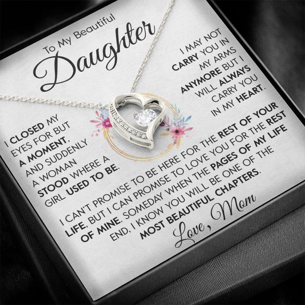 To My Beautiful Daughter from Mom "In My Heart" Necklace