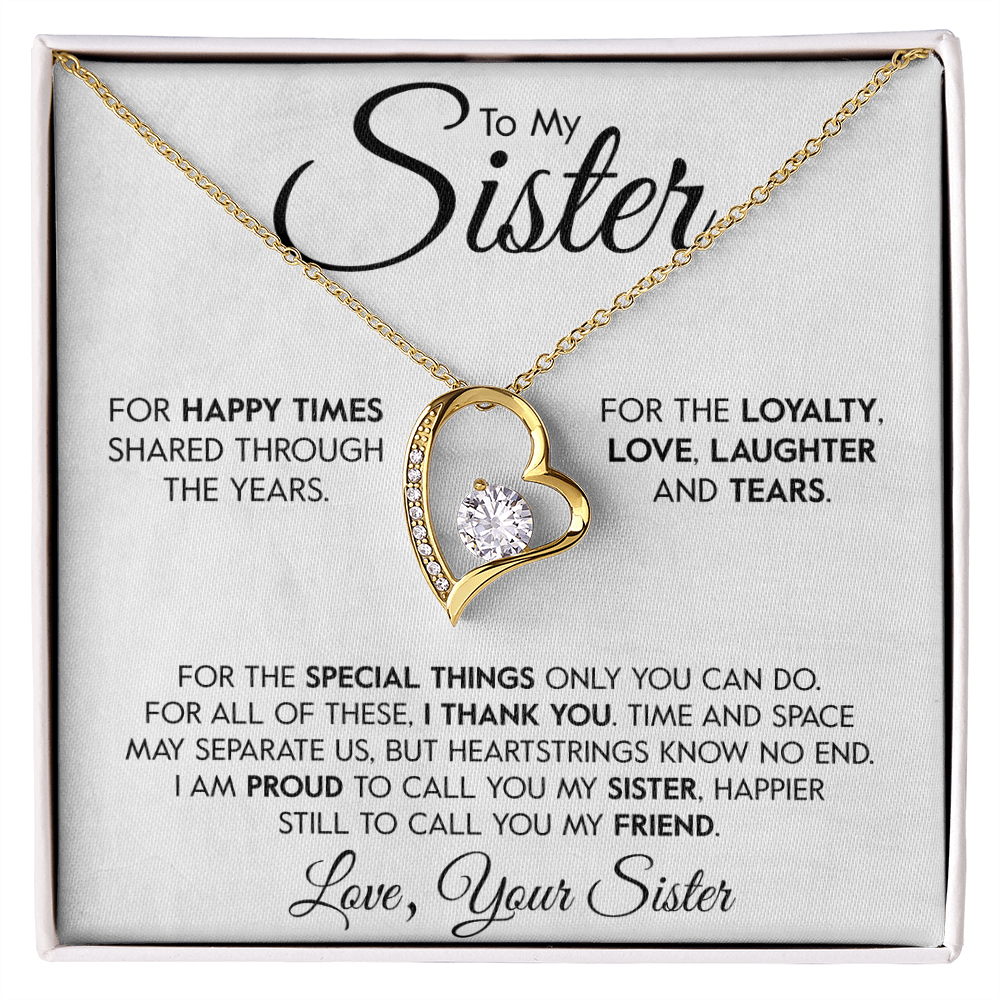 To My Sister "Special Things" Necklace