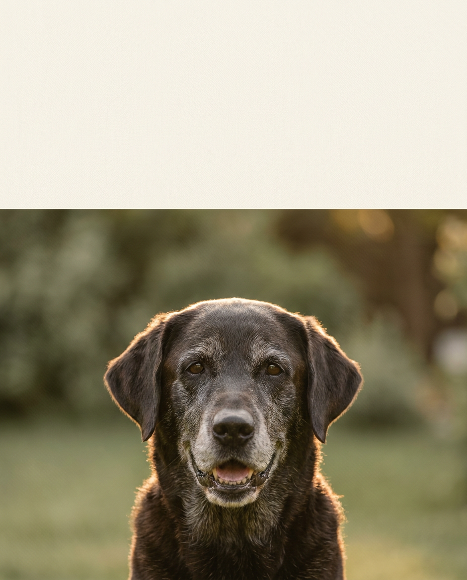 Senior dog at home