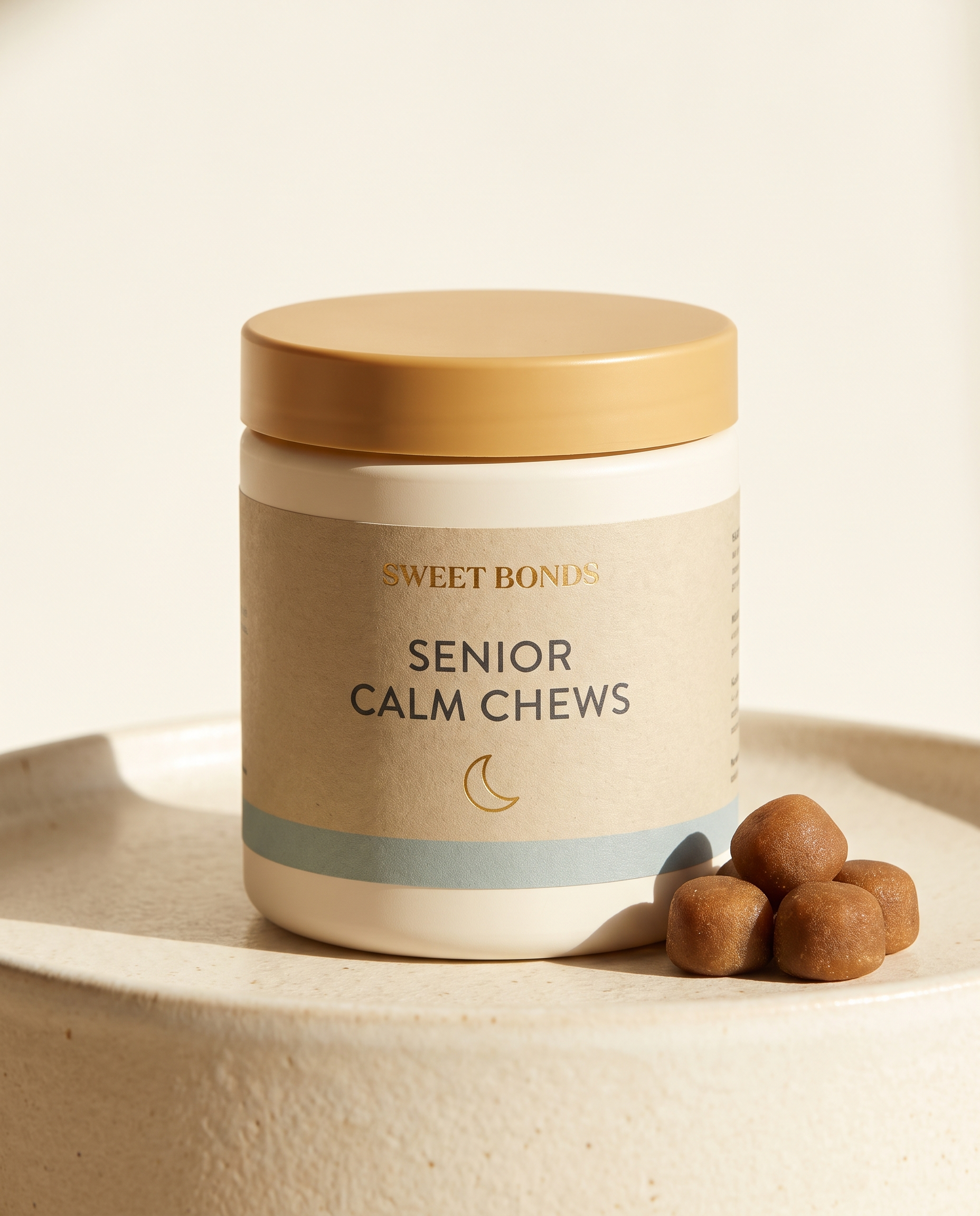 Sweet Bonds Senior Calm Chews jar