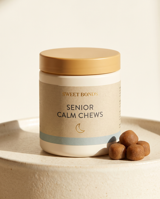 Sweet Bonds Senior Calm Chews jar