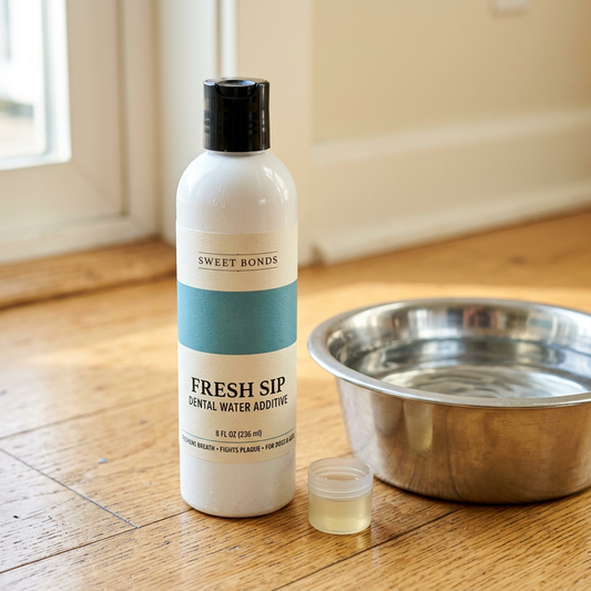Sweet Bonds Fresh Sip dental water additive bottle