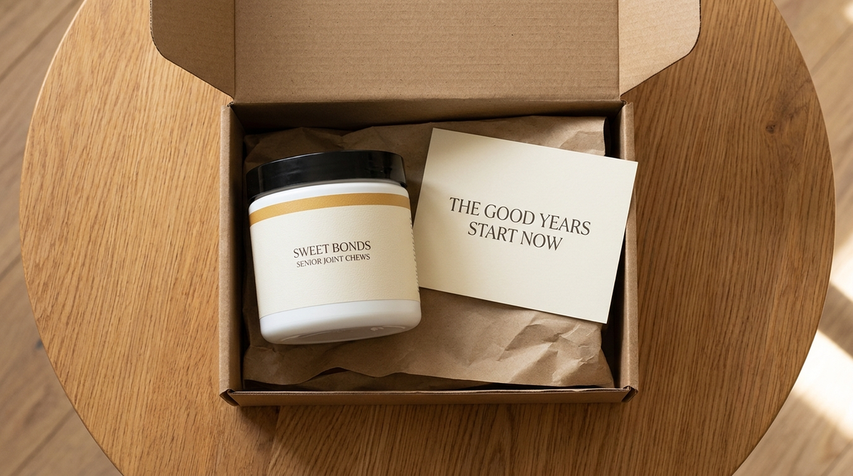 What arrives: mailer box, jar and insert card